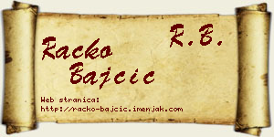 Racko Bajčić vizit kartica